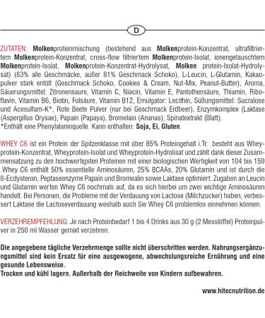 Hi Tec Nutrition Whey C-6 Protein Supplements 2250g - Vanilla Flavor for Bodybuilders & Athletes | Muscle Growth & Recovery - Buy Online on GoSupps.com