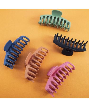 Waloden Matte Plastic Hair Claw Clips - Nonslip Large Claw Clip for Women and Girls (5 PCS) - Buy Online on GoSupps.com
