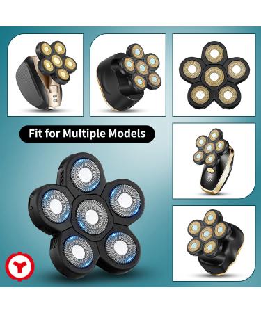Roziaplus 6D Electric Shaver Replacement Heads - Bald Head Shaver Blades for Men - Buy Online on GoSupps.com