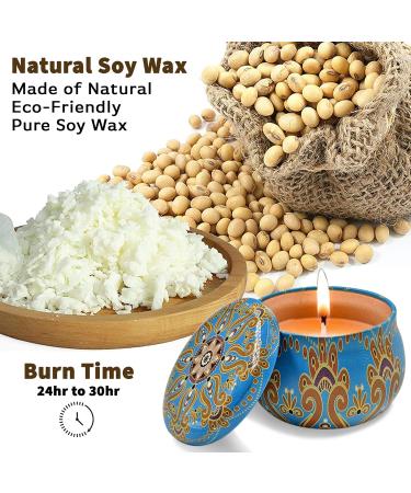 Premium Scented Candles Gifts for Women Organic Soy Wax - 5.65 oz Large Aromatherapy Candles 4pk Metal Mothers Day Gifts Gifts for Her Valentines Gifts Presents for Anniversary (C) - Buy Online on GoSupps.com