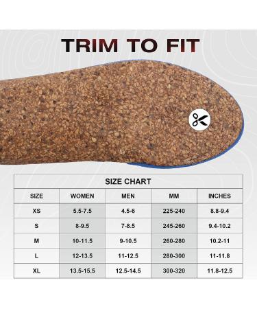 Plantar Fasciitis Relief Cork Insoles - Arch Supports for Flat Feet & High Arch - Foot Pain Relief Inserts for Work Boots (Red, Men 11-12.5/Women 12-13.5) - Buy Online on GoSupps.com