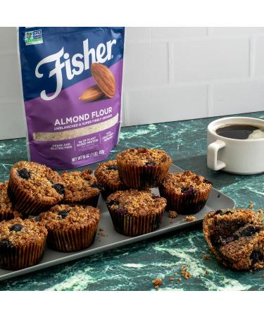 Fisher Almond Flour 32oz - Gluten-Free, Non-GMO, Keto, Paleo, Vegan Friendly, Unblanched, Super-Finely Ground - Buy Online on GoSupps.com