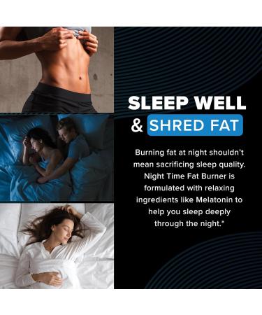 Night Time Fat Burner for Weight Loss Support & Sleep Aid | Appetite Suppressant Carb Blocker Nighttime Metabolism Booster for Stomach Fat Burner & Night Shred with Melatonin | Non-GMO Vegan 60ct 60 Count (Pack of 1) Cap  - Buy Online on GoSupps.com