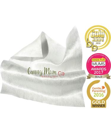 CannyMum Bamboo Nappy Liners & Dry Wipes - 200 Large Sheets, Chemical-Free, Biodegradable & Compostable - 200 Count Pack - Buy Online on GoSupps.com