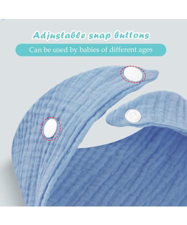 WD&CD 4-Piece Triangle Baby Dribble Bibs | Adjustable Buttons | Soft & Absorbent for Boys & Girls - Buy Online on GoSupps.com