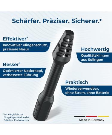 Silkslide Pro 2 Set Nasal Hair Razor | Gentle & Safe Nasal Hair Removal | Quality Solingen Blades | Hygienically Washable | 2x Made in Germany Nasisers - Buy Online on GoSupps.com