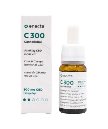 Enecta Enecta C300 - Italian hemp extract oil with 3% hypoallergenic CBD certified and dermatologically tested on even the most sensitive skin. 10ml bottle with a convenient dropper.