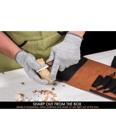 BeaverCraft Deluxe S15X Wood Carving Whittling Knives Set with Leather Case - Whittling Kit Premium Wood Carving Tools with Leather Strop and Polishing Compound - Chip Carving Knives Set - Buy Online on GoSupps.com