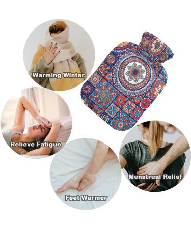 Buy Naanle Ethnic Mandala Hot Water Bottle - 2L Large Transparent Heat & Cold Therapy for Pain Relief - Ideal for Bed Hands & Feet Warmers - Buy Online on GoSupps.com
