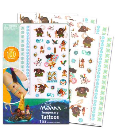 Disney Moana Tattoos Bundle   100+ Moana Tattoos Temporary for Kids Party Favors | Moana Temporary Tattoos Party Supplies