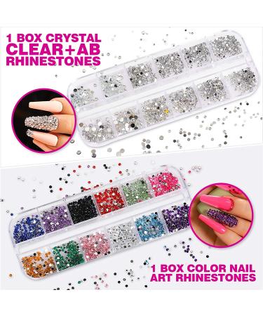 Teenitor Nail Art Kit with Brushes, Dotting Tools, Stickers, Rhinestones, Tweezers, Glitter, Sequins, and Striping Tape - White - Buy Online on GoSupps.com