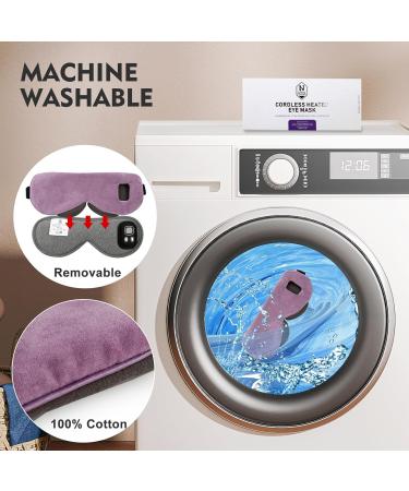 Aroma Season Heated Eye Mask Warm Eye Compress 4 Temperature Level Light-Blocking Cordless Heated Eye Mask Gift for Men Women(Purple) - Buy Online on GoSupps.com