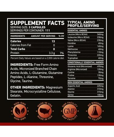 NAR LABS Real Amino Acid Complex 333 Capsules - Buy Online on GoSupps.com