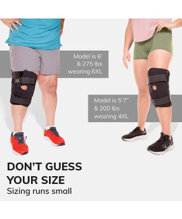 BraceAbility Plus Size Knee Brace with Hinges - Bariatric Compression Support (8XL) - Buy Online on GoSupps.com