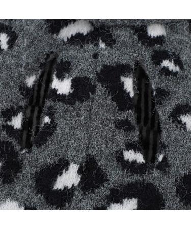 FAMKIT Winter Dog Sweater - Leopard Print Warm Clothes for Small Dogs (S 4.4-6.6 lbs) - Gray - Buy Online on GoSupps.com