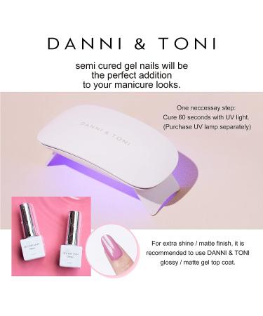 DANNI & TONI Semi Cured Gel Nail Strips Purple (Mulberry) - 16 Thin Gel Nail Stickers - Buy Online on GoSupps.com