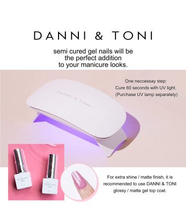 DANNI & TONI Camellia Semi-Cured Gel Nail Strips - Glossy Nail Wraps (28 Stickers) - Buy Online on GoSupps.com