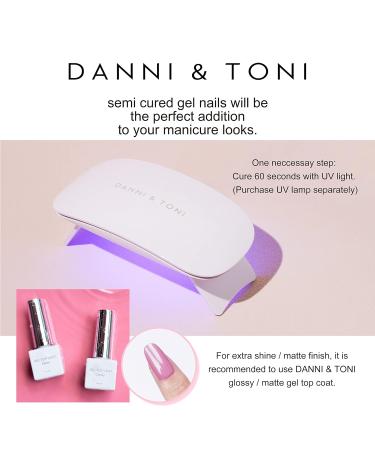 DANNI & TONI White Topaz Semi Cured Gel Toenail Strips - 37 Gel Nail Stickers for Perfect Glazed Pedicure - Buy Online on GoSupps.com