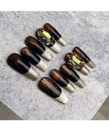 Temperament-enhancing manicure amber white hand-worn nail amber brown explosions.(S) - Buy Online on GoSupps.com