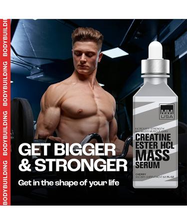 Muscle Mass Serum with Glucosamine, Chondroitin & Creatine HCL Formula - Joint Protection, Energy Boost, Pain Relief - Muscle Cell Volume and Strength Increase (Packaging May Vary) - Buy Online on GoSupps.com