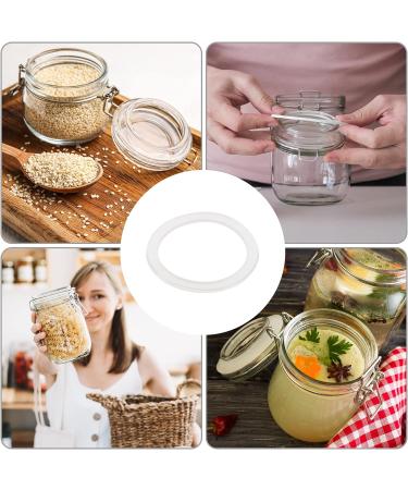 Sourcing Map Silicone Seals for Mason Jar 12pcs - Leak Proof Rubber Gasket for Glass Jars Standard Mouth - White 70mm - Buy Online on GoSupps.com