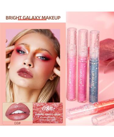 Buy DAGEDA Glitter Lipstick - Long Lasting Rose Red Sparkling High Pigment Lip Gloss | Waterproof Christmas Makeup for Women | International Shipping Available - Buy Online on GoSupps.com