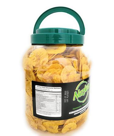 Nezka Plantain Chips - Crunchy Snacks/Side Dish | Delicious Pltano Chips - 1 Single Jar (1.75 lb) - Buy Online on GoSupps.com