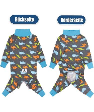 Axcimond Dog Recovery Suit for After Surgery - Long-Sleeved Wound Protection for Dogs (6XL - Gray Dinosaurs) | Alternative to Neck Collars - Buy Online on GoSupps.com
