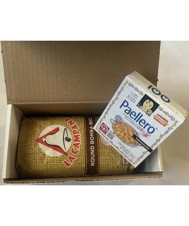 Authentic Spanish Rice & Paellero Seasoning Bundle - 2.2 lb Rice + 0.71 oz Seasoning - 5 Sachets | Imported from Spain - Buy Online on GoSupps.com