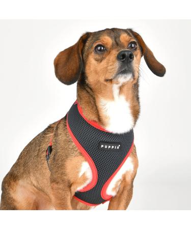 Puppia Soft Harness II - Comfortable & Adjustable Dog Harness for Small & Medium Dogs - Gray M - Buy Online on GoSupps.com