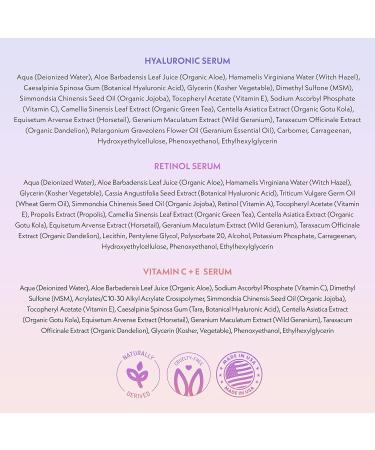 Eve Hansen Facial Serum Set - Vitamin C Hyaluronic Acid & Retinol Serums | Hydrating & Anti-Aging | 3x1 oz | International Shipping - Buy Online on GoSupps.com