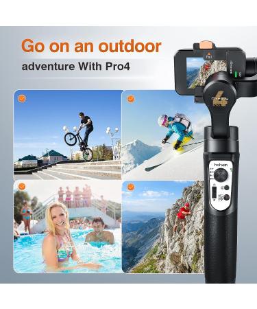 3-Axis Gimbal Stabilizer for Gopro Hero 11/10/9 | Handheld, IPX4 Waterproof, Bluetooth Control | Compatible with Osmo, YI Cam, Insta360, hohem iSteady Pro4 - Buy Online on GoSupps.com