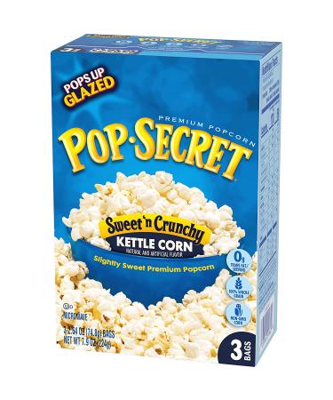 Pop Secret Sweet 'n Crunchy Kettle Corn Microwave Popcorn - 2.64 oz (Pack of 3) - Buy Online on GoSupps.com