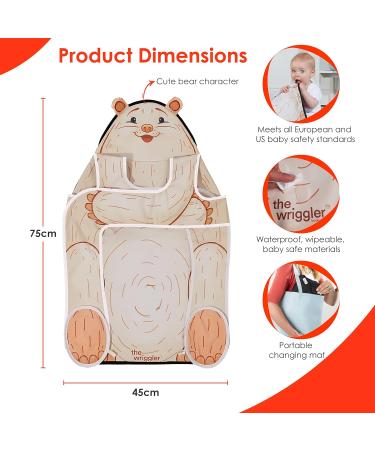 Anti-Roll Changing Mat Baby - The Wriggler Portable Travel Pad with Straps - Buy Online on GoSupps.com