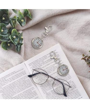 TEHAUX Nurse Pocket Watch | Doctor Brooch Fob Watch Quartz Keychain | Medical Paramedic Clip Watch (Silver) - Buy Online on GoSupps.com