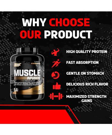 Nutrex Research Whey Protein Powder Chocolate Muscle Infusion Whey Isolate w/EAA & Hi BCAA for Muscle Gain - 5 Pounds - Muscle Builder for Men & Women Sports Nutrition Delicious Taste & Texture - Buy Online on GoSupps.com