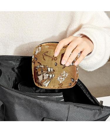 Old Map World Sanitary Napkin Storage Bag Feminine Menstrual Cup Pouches Nursing Pad Holder Tampon Bags Portable Period Bag for Women Teen Girls 1Pcs Multi-colored 15 - Buy Online on GoSupps.com