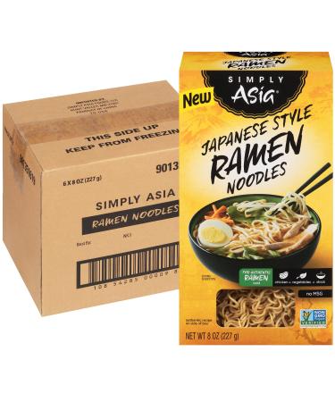 Simply Asia Japanese Style Ramen Noodles, 8 oz (Pack of 6)