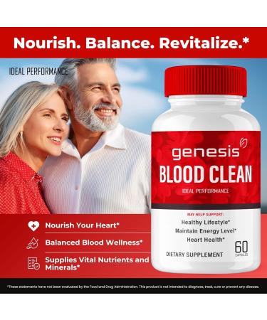 Genesis Blood Clean Capsules - Advanced Formula Supplement for Maximum Strength - Natural Blood Vessel Cleaner GenesisBlood Clean Pills GenesisBloodClean Pastillas Reviews (5 Pack) - Buy Online on GoSupps.com