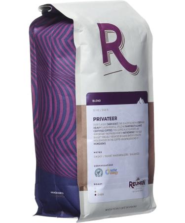 Reunion Coffee Roasters Privateer Dark Whole Bean Coffee 12oz Privateer Dark 12 Ounces Privateer Dark 340 g (Pack of 1) - Buy Online on GoSupps.com