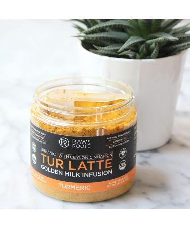 Tur Latte - USDA Organic Golden Milk Powder with Ceylon Cinnamon - 45 Servings 6.34 Oz - Anti-Inflammatory Superfood Mix - Vegan Keto Gluten-Free Unsweetened - Buy Online on GoSupps.com