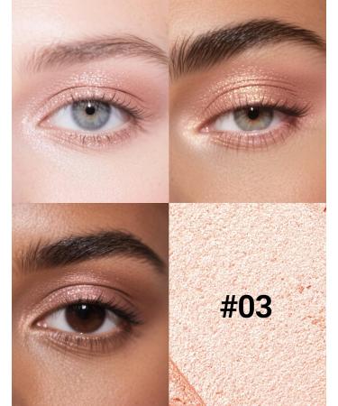  Erinde Erinde Pink Eyeshadow Pencil Glitter Cream Long-Lasting and Waterproof High-Pigment Metallic Shine for Eyes #03 - Buy Online on GoSupps.com