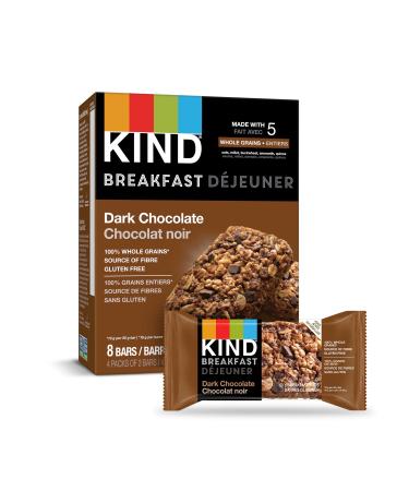 KIND Breakfast Bar Dark Chocolate Cocoa Gluten Free Non GMO 50 Grams 4 Count Dark Chocolate Cocoa 2 Count (Pack of 4)