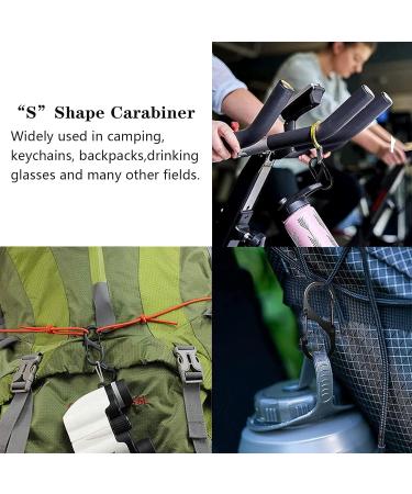 30 Piece S Carabiner Keychain Set | 8-Shaped Mini Black Double Carabiner | High-Quality Waterproof | Perfect for Outdoor Activities Camping Hiking Travel - Buy Online on GoSupps.com