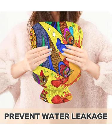 Retro Rooster Hot Water Bottle with Cover | 1L BPA Free | Small Pain Relief Bag | Hot & Cold Compress - Buy Online on GoSupps.com