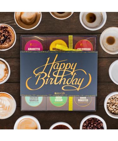 Happy Birthday Coffee Gift Set - Gourmet Ground Coffee Gift Set with 9 Flavours - Premium Medium-Dark Roasted Ground Coffee Beans Gift Set - Gift for Coffee Lover - Birthday Gifts for Him and Her - Buy Online on GoSupps.com
