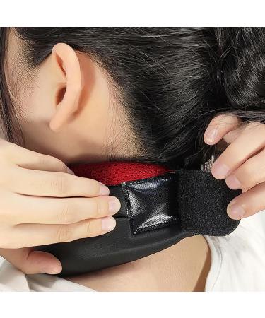 Tinayau Unisex Neck Support Collar - Breathable & Adjustable Cervical Spine Support for Work & Sleep - Red 43x10 cm - Buy Online on GoSupps.com