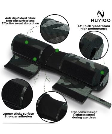 Barbell Squat Pad - Thick Foam Neck & Shoulder Protection for Squats, Lunges & Hip Thrusts - Fits Olympic Standard Bar - Green - Buy Online on GoSupps.com