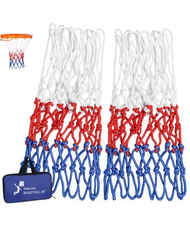 GDYXYDG 2 Pack Basketball Net Replacement Outdoor - Professional Heavy Duty Basketball Net All Weather Anti Whip Fits Outdoor Indoor Portable Standard Rim - 12 Loops