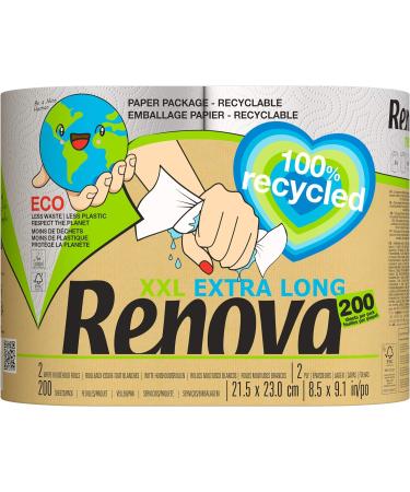 Buy Renova RECYCLED XXL Paper Towels - 2 Large White Rolls | Eco-Friendly International Shipping Available - Buy Online on GoSupps.com